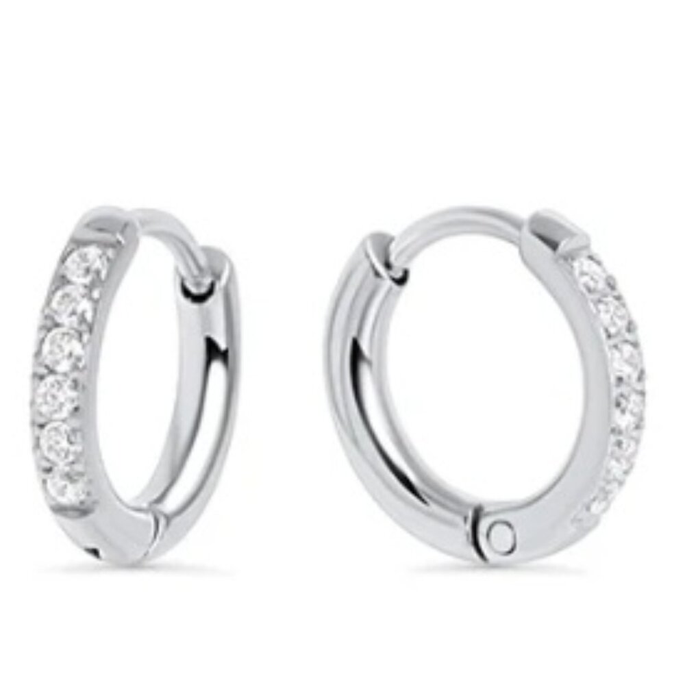 MIA - Mini Stacks Chic Huggie Earrings - 8mm - Stainless Steel - NWT